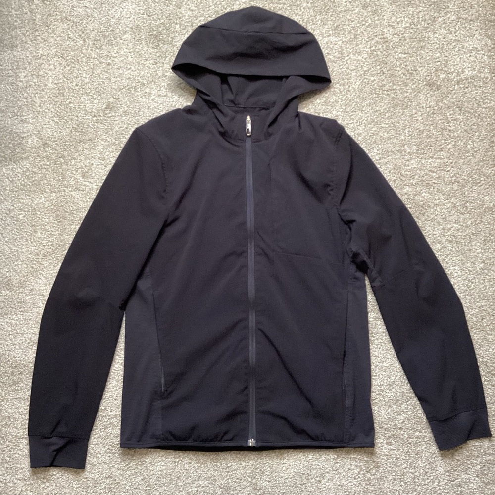 Lululemon Airing Easy Hoodie Black Men’s XS Training Running Jacket coat light - Picture 5 of 8